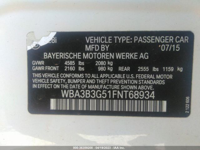 WBA3B3G51FNT68934 BMW 3 Series 328i Xdrive