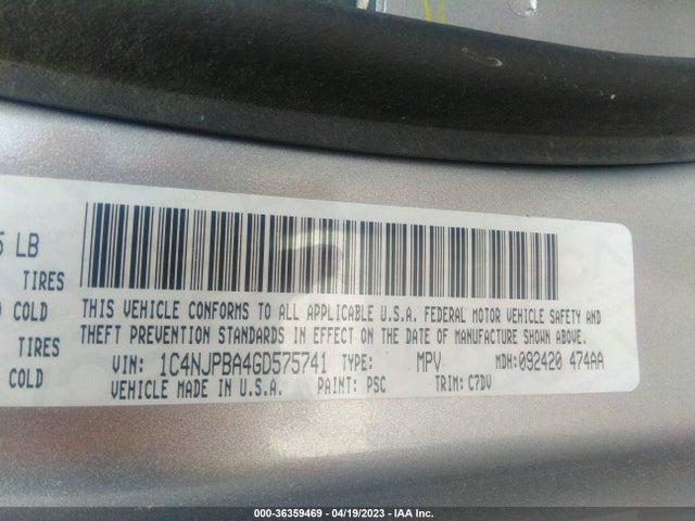 Jeep Patriot Sport 2016 1C4NJPBA4GD575741 Image 10