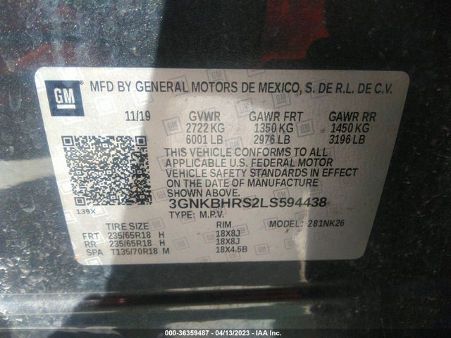 Chevrolet Blazer Lt 2020 3GNKBHRS2LS594438 Image 9