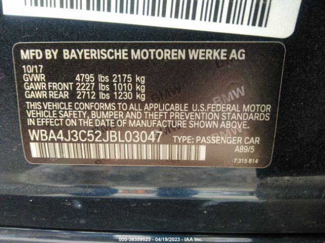WBA4J3C52JBL03047 BMW 4 Series 430i Xdrive