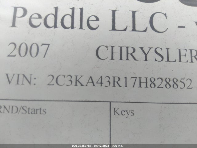 2007 CHRYSLER 300 VIN: 2C3KA43R17H828852