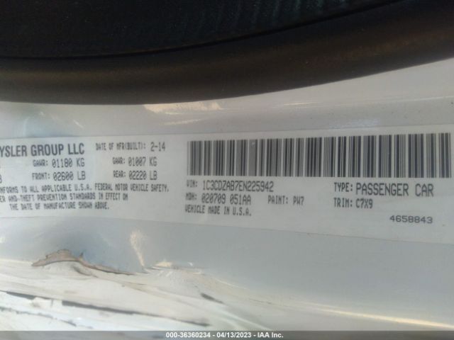 1C3CDZAB7EN225942 Dodge AVENGER SE