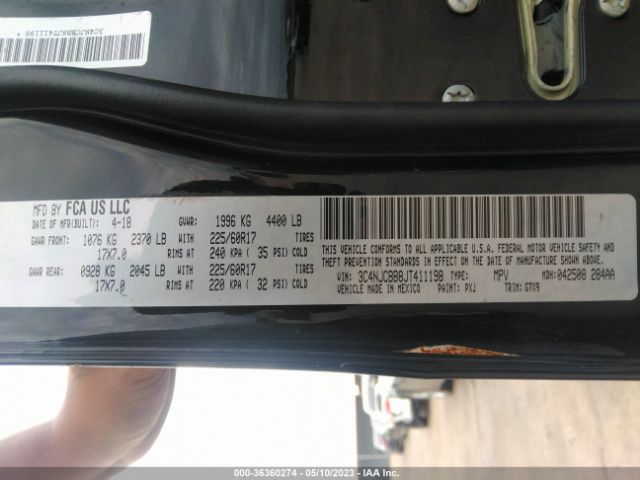3C4NJCBB8JT411198 Jeep Compass Latitude