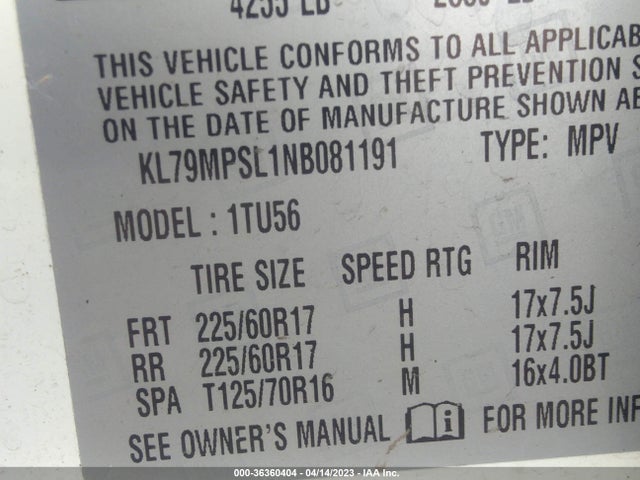 Chevrolet Trailblazer Lt 2022 KL79MPSL1NB081191 Image 10