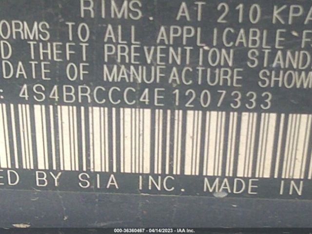 4S4BRCCC4E1207333 Subaru Outback 2.5i Premium