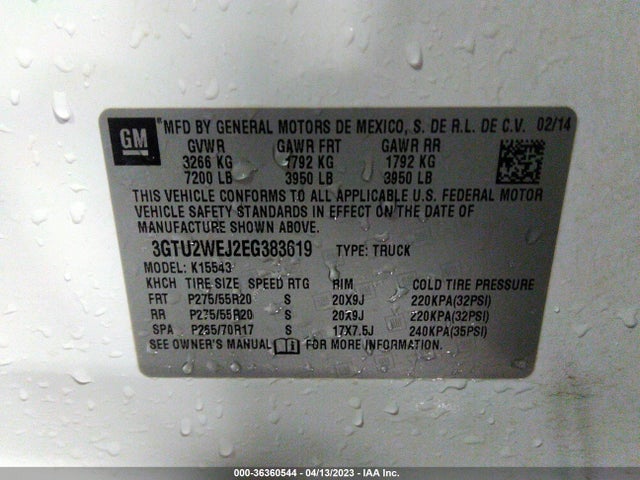 GMC Sierra 1500 Denali 2014 3GTU2WEJ2EG383619 Image 9
