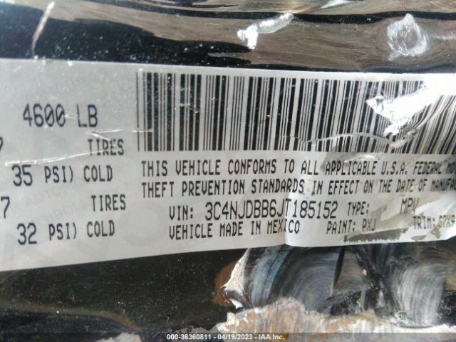 3C4NJDBB6JT185152 Jeep Compass Latitude