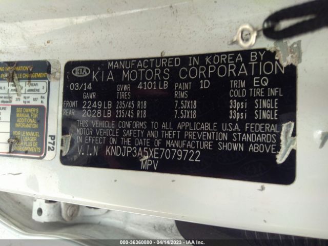 KNDJP3A5XE7079722 KIA SOUL +