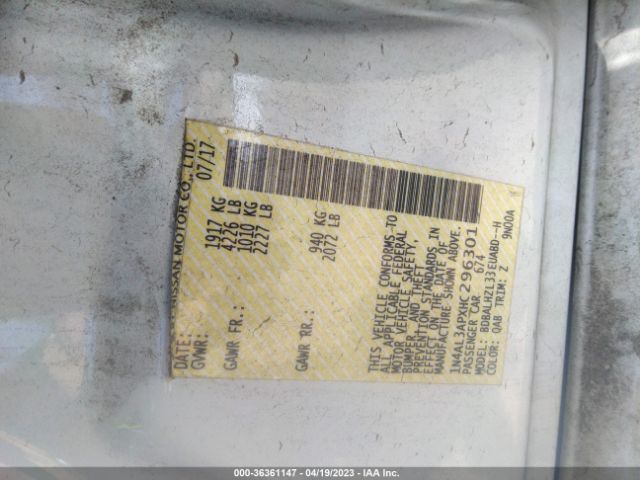1N4AL3APXHC296301 Nissan Altima 2.5 Sr
