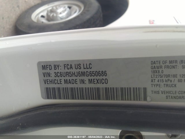 RAM 2500 Tradesman 2021 3C6UR5HJ6MG650686 Image 10