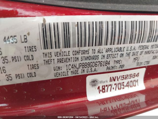 1C4NJPBB9GD676184 Jeep Patriot Sport