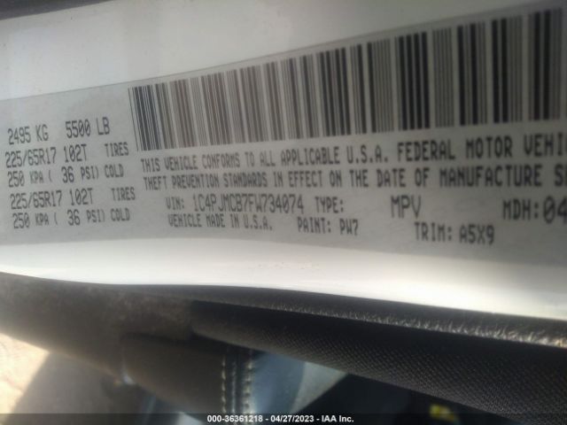 1C4PJMCB7FW734074 Jeep Cherokee Latitude