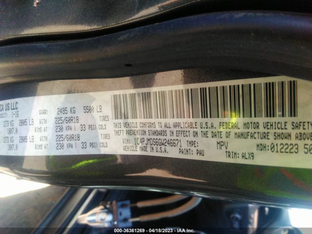1C4PJMDS6GW246671 Jeep Cherokee Limited