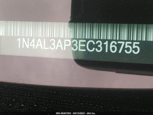 1N4AL3AP3EC316755 Nissan Altima 2.5 Sv