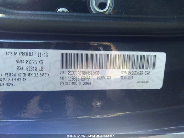 Chrysler 300 300c 2017 2C3CCAET8HH512033 Image 11
