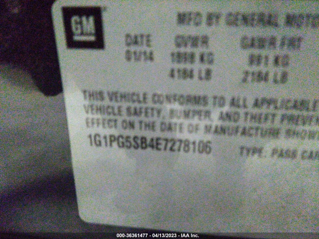 Chevrolet CRUZE LTZ 2014 1G1PG5SB4E7278106 Image 11