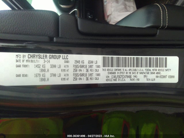 1C4RJFBG7EC478486 Jeep Grand Cherokee Limited