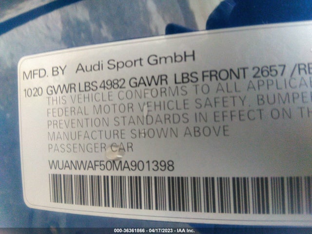 Audi RS 5 COUPE 2021 WUANWAF50MA901398 Image 10