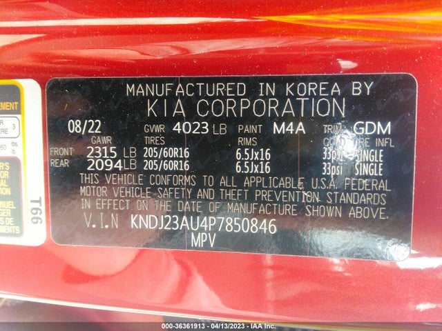 KIA SOUL LX 2023 KNDJ23AU4P7850846 Image 10