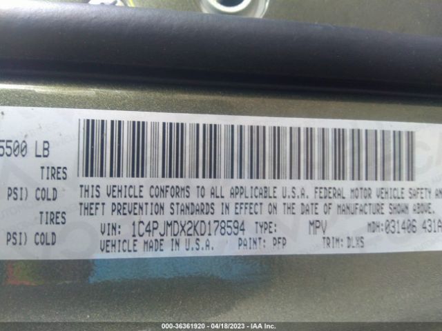 1C4PJMDX2KD178594 Jeep Cherokee Limited