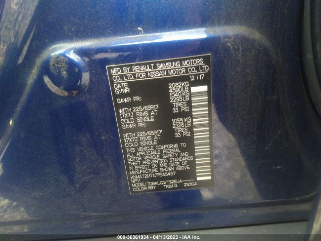 KNMAT2MT1JP543457 Nissan ROGUE SV