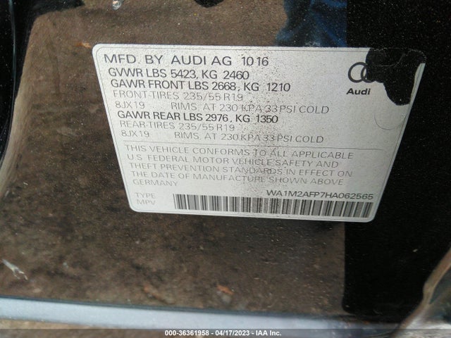 WA1M2AFP7HA062565 Audi Q5 Premium Plus