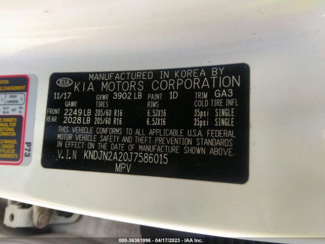 KNDJN2A20J7586015 KIA Soul Base