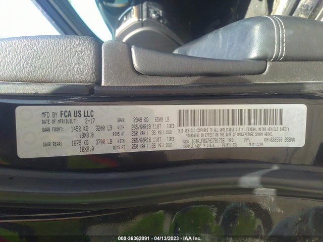 1C4RJFBG7HC781756 Jeep Grand Cherokee Limited