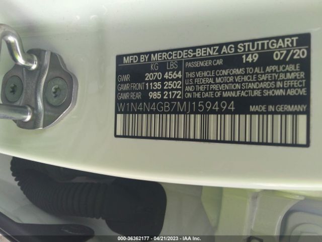 W1N4N4GB7MJ159494 Mercedes-Benz Gla Gla 250