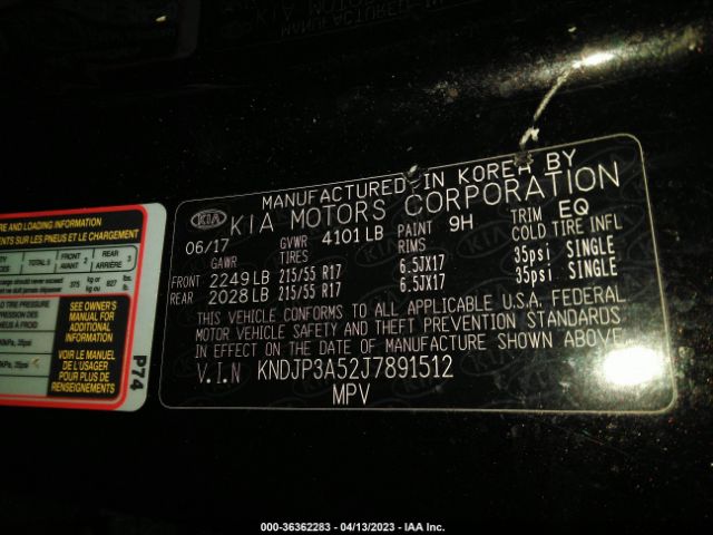 KNDJP3A52J7891512 KIA SOUL +