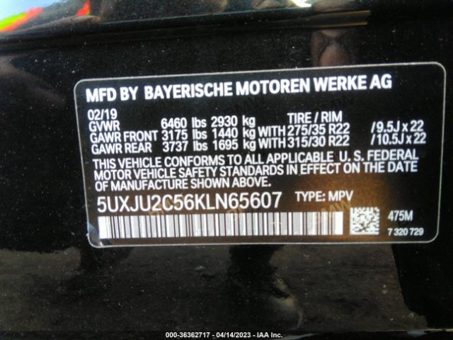5UXJU2C56KLN65607 BMW X5 Xdrive50i