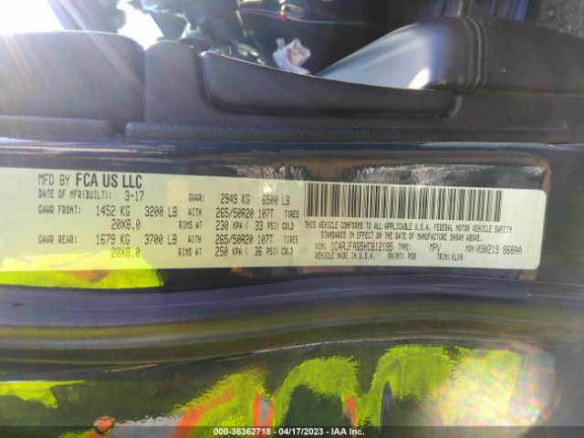 1C4RJFAG5HC812195 Jeep Grand Cherokee Altitude