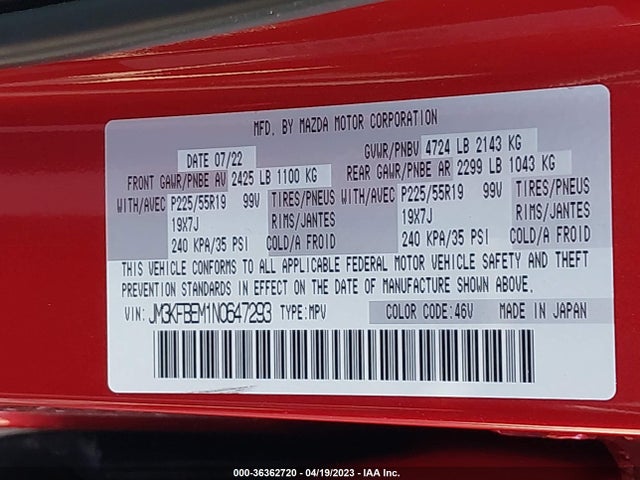 Mazda Cx-5 2.5 S Premium Plus 2022 JM3KFBEM1N0647293 Image 11