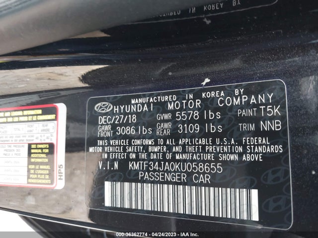 2019 Genesis G90, VIN: KMTF34JA0KU058655