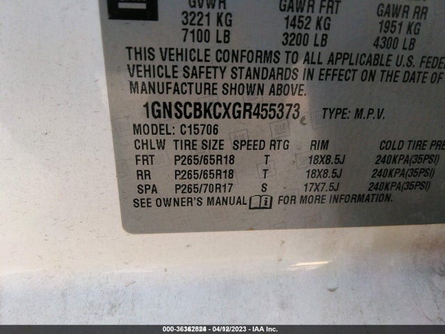 Chevrolet Tahoe Lt 2016 1GNSCBKCXGR455373 Image 10