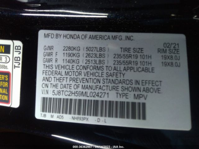 5J8TC2H59ML024271 Acura Rdx Technology Package