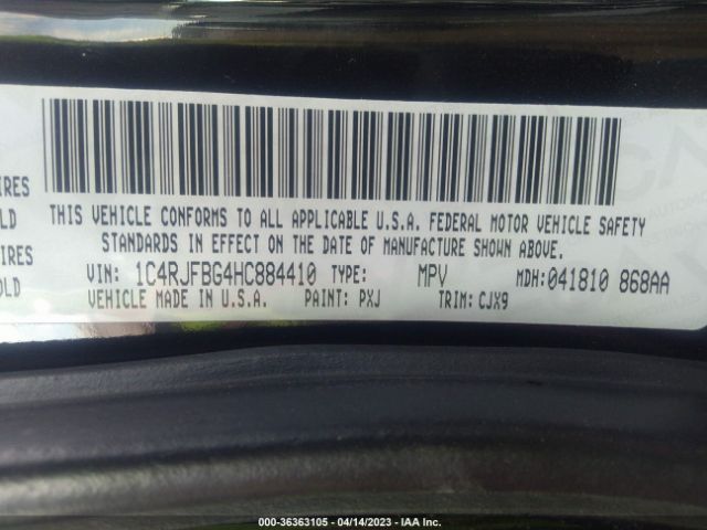1C4RJFBG4HC884410 Jeep Grand Cherokee Limited