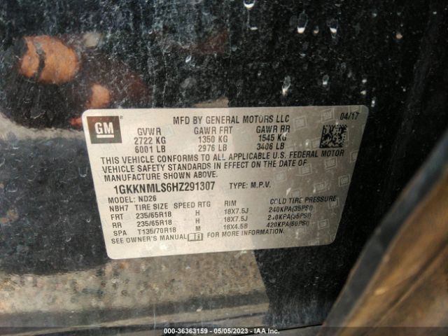 1GKKNMLS6HZ291307 GMC ACADIA SLT