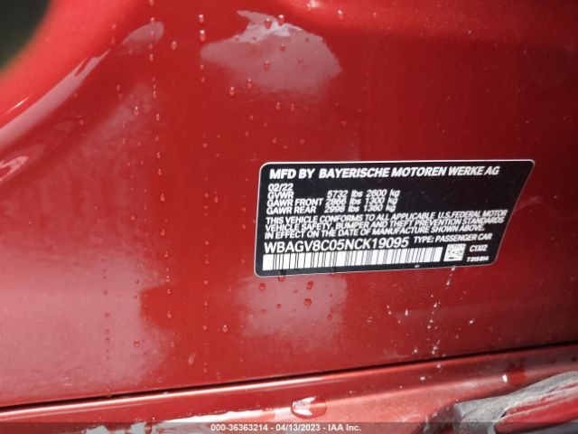 WBAGV8C05NCK19095 BMW 8 Series M850i