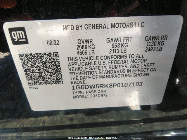1G6DW5RK8P0107103 Cadillac CT5 LUXURY