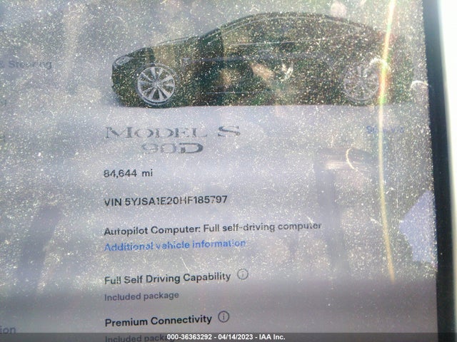 5YJSA1E20HF185797 Tesla Model S 100d/90d/75d/60d/p100d