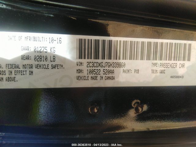 2C3CDXGJ7GH339860 Dodge Charger R/t Scat Pack