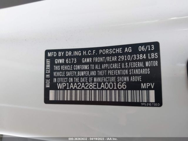 WP1AA2A28ELA00166 Porsche Cayenne