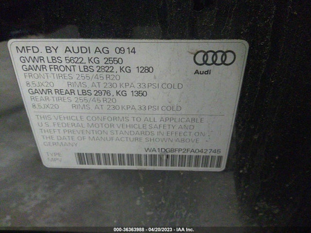 WA1DGBFP2FA042745 Audi Q5 Premium Plus