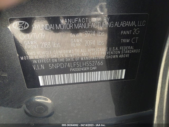 Hyundai ELANTRA SE 2020 5NPD74LF5LH552766 Image 11