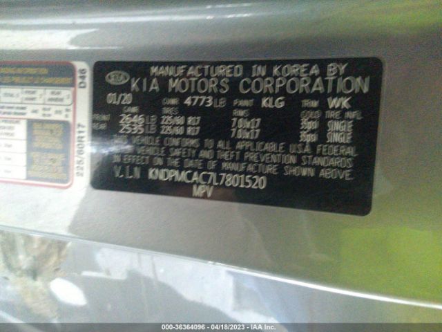 KNDPMCAC7L7801520 KIA Sportage Lx