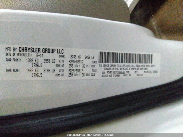 2C4RC1BG7ER399596 Chrysler Town & Country Touring