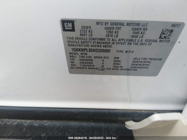 GMC Acadia Denali 2017 1GKKNPLS5HZ300080 Image 9