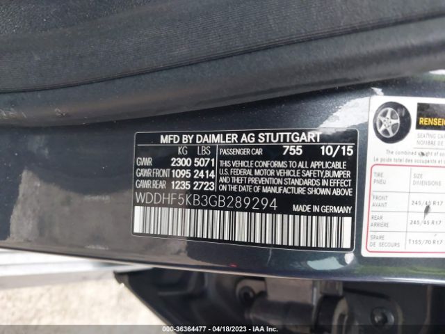 WDDHF5KB3GB289294 Mercedes-Benz E-class E 350