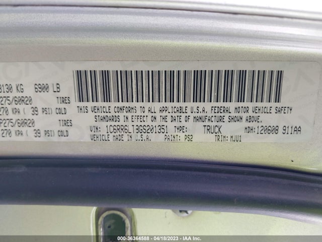 RAM 1500 Lone Star 2016 1C6RR6LT8GS201351 Image 10